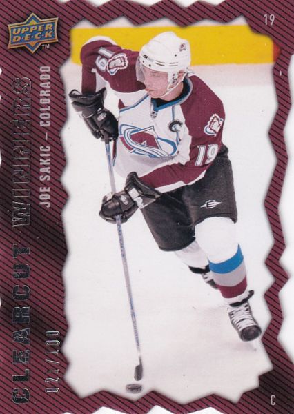 insert karta JOE SAKIC 08-09 UD Ser. 1 Clear Cut Winners /100