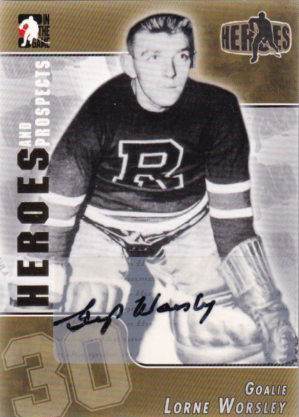 AUTO karta LORNE WORSLEY 04-05 Heroes and Prospects Autographs číslo A--LW