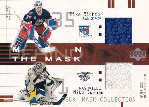 jersey karta RICHTER/DUNHAM 01-02 Mask Collection Men the Mask číslo MB-RD