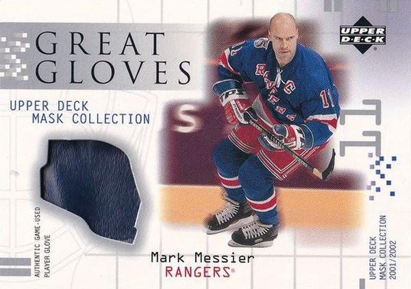 glove karta MARK MESSIER 01-02 Mask Collection Great Gloves číslo GG-MM