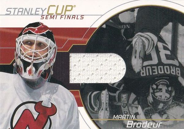  jersey karta MARTIN BRODEUR 01-02 BAP Memorabilia Stanley Cup /80