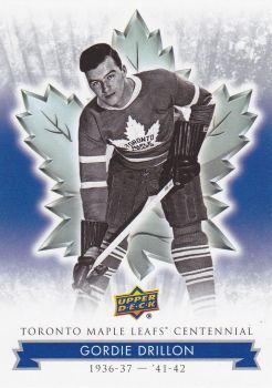 řadová karta GORDIE DRILLON 17-18 Toronto Centennial číslo 58