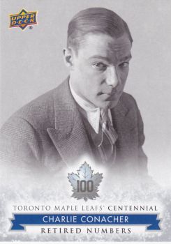 insert karta CHARLIE CONACHER 17-18 Toronto Centennial Retired Numbers