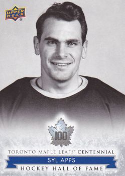 insert karta SYL APPS 17-18 Toronto Centennial Hockey Hall of Fame