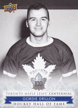 insert karta GORDIE DRILLON 17-18 Toronto Centennial Hockey Hall of Fame