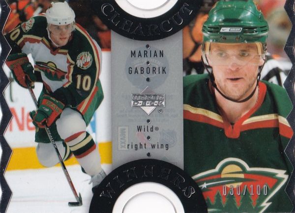 insert karta MARIAN GÁBORÍK 07-08 UD Ser. 1 Clearcut Winners /100