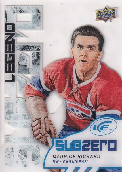 insert karta MAURICE RICHARD 17-18 UD Ice Subzero Legend číslo SZ-2