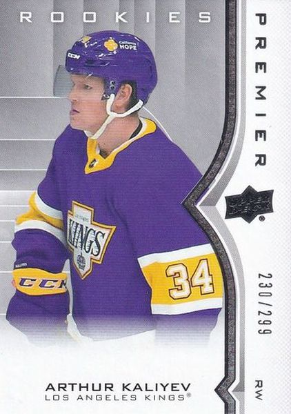 insert RC karta ARTHUR KALIYEV 20-21 UD Premier Rookies /299