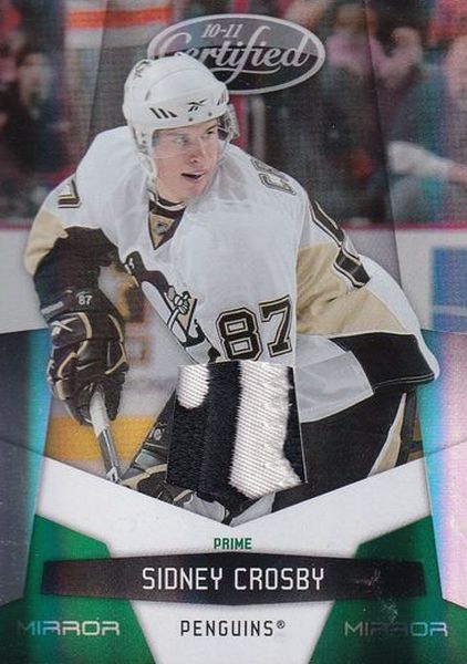 patch karta SIDNEY CROSBY 10-11 Certified Mirror Emerald Material Prime /5