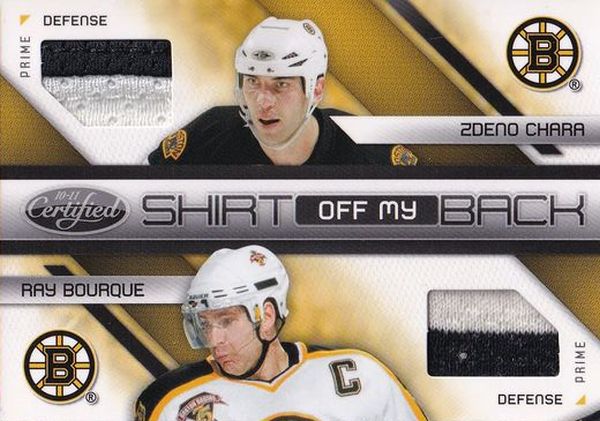 AUTO jersey karta CHÁRA/BOURQUE 10-11 Certified Shirt off my Back /5