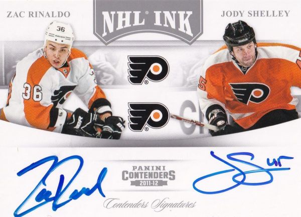 AUTO karta RINALDO/SHELLEY 11-12 Contenders NHL Ink /300