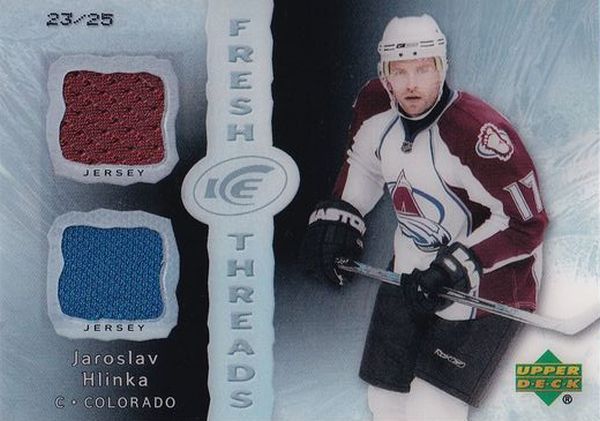 jersey RC karta JAROSLAV HLINKA 07-08 UD Ice Fresh Threads Jersey /25