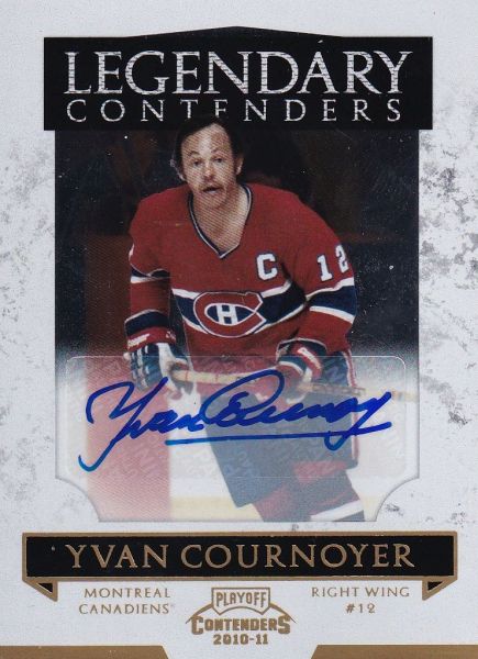 AUTO karta YVAN COURNOYER 10-11 Contenders Legendary Contenders Autograph /25