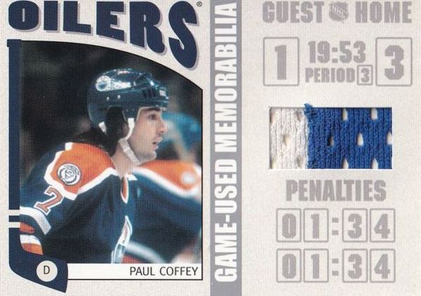 jersey karta PAUL COFFEY 04-05 ITG Franchises Game-Used Memorabilia /70