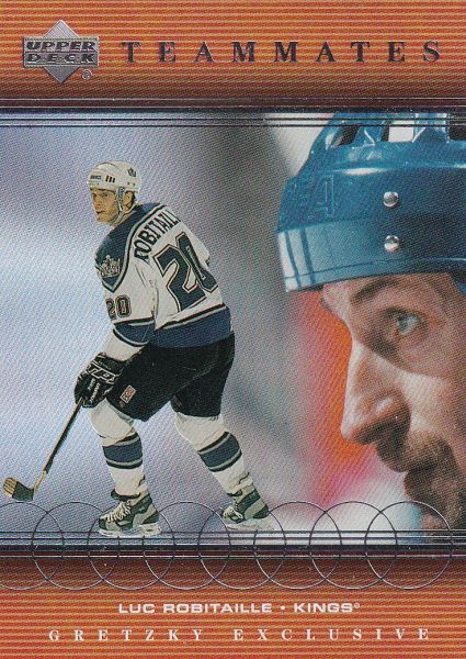insert karta LUC ROBITAILLE 99-00 UD Gretzky Exclusive Teammates číslo 64