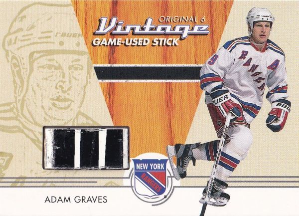 stick karta ADAM GRAVES 03-04 Parkhurst Original 6 Vintage Game-Used Stick /100