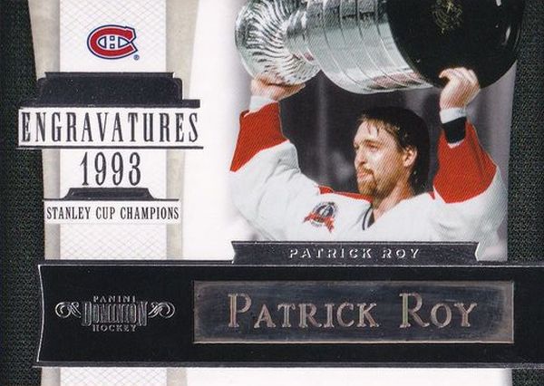 insert karta PATRICK ROY 10-11 Dominion Engravatures /10