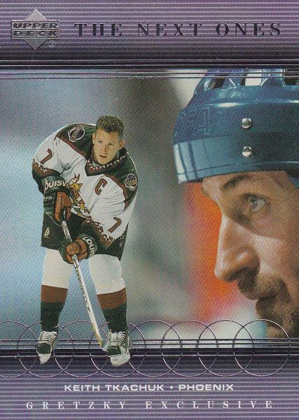 insert karta KEITH TKACHUK 99-00 UD Gretzky Exclusive The Next Ones číslo 80