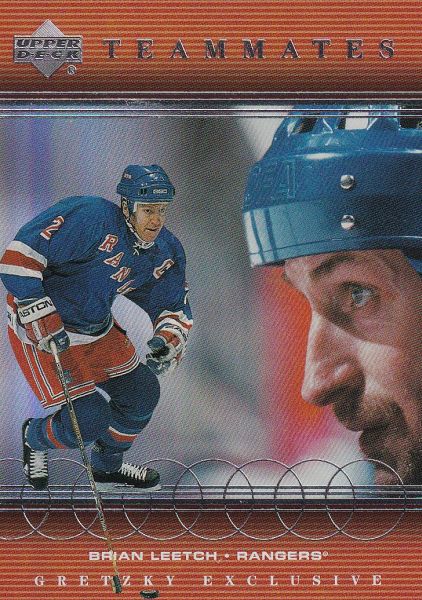 insert karta BRIAN LEETCH 99-00 UD Gretzky Exclusive Teammates číslo 65