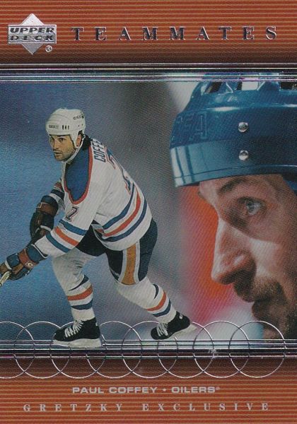 insert karta PAUL COFFEY 99-00 UD Gretzky Exclusive Teammates číslo 63