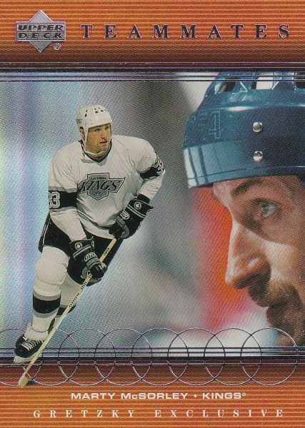 insert karta MARTY McSORLEY 99-00 UD Gretzky Exclusive Teammates číslo 61