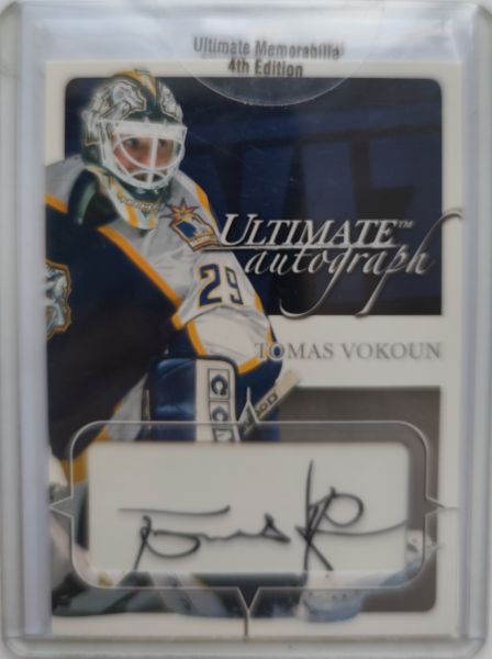 AUTO karta TOMÁŠ VOKOUN 03-04 BAP Ultimate Autograph /35