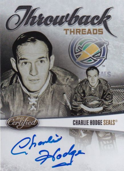 AUTO karta CHARLIE HODGE 10-11 Certified Throwback Threads Autograph /100