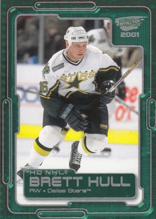 insert karta BRETT HULL 00-01 Revolution HD NHL číslo 13