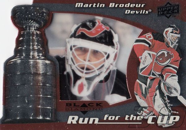 insert karta MARTIN BRODEUR 08-09 Black Diamond Run for the Cup /100