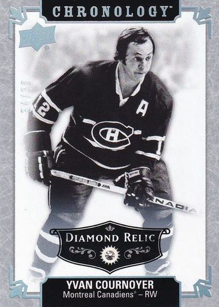 insert karta YVAN COURNOYER 18-19 Chronology Daimond Relic /36