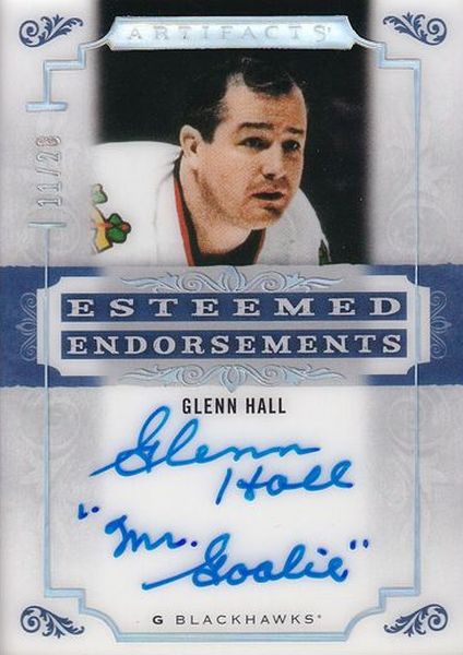 AUTO karta GLENN HALL 20-21 Artifacts Esteemed Endorsements /28