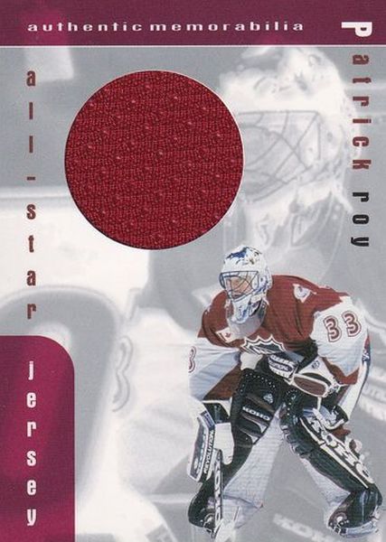 jersey karta PATRICK ROY 99-00 BAP Memorabilia All-Star Jersey číslo J-06