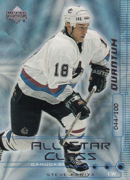 insert karta PAUL KARIYA 99-00 UD All-Star Class Quantum Silver /100