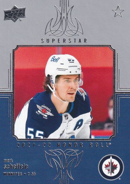 insert karta MARK SCHEIFELE 21-22 UD Ser. 1 Honor Roll Superstar číslo HR-6