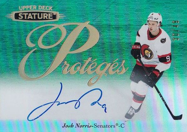 AUTO RC karta JOSH NORRIS 20-21 Stature Proteges Green Autograph /49