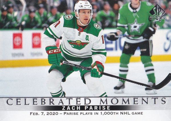 insert karta ZACH PARISE 20-21 SP Authentic Celebrated Moments číslo 105