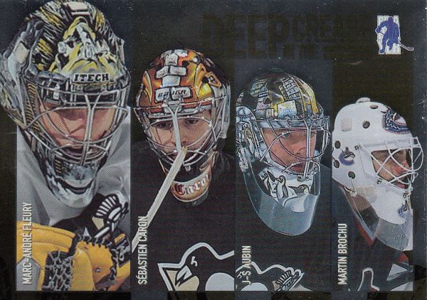 insert karta FLEURY/CARON/AUBIN/BROCHU 03-04 BAP Memorabilia Deep in the Crease