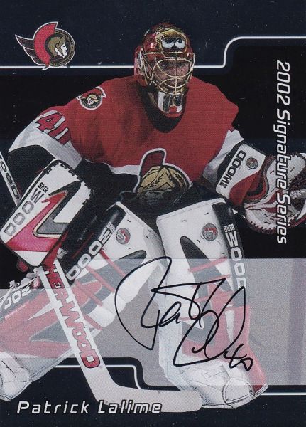 AUTO karta PATRICK LALIME 01-02 BAP Signature Series číslo 104