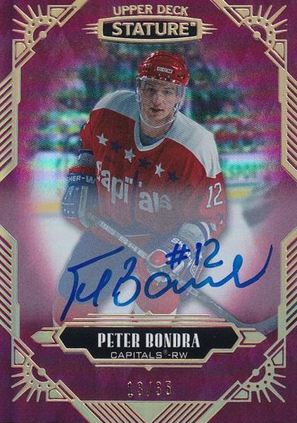 AUTO karta PETER BONDRA 20-21 Stature Red Autograph /35