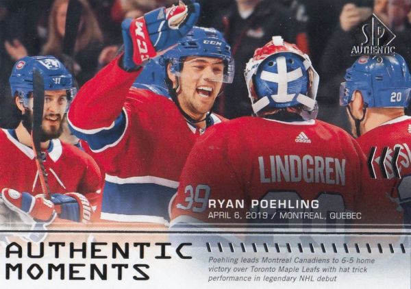 insert RC karta RYAN POEHLING 19-20 SP Authentic Authentic Moments číslo 107