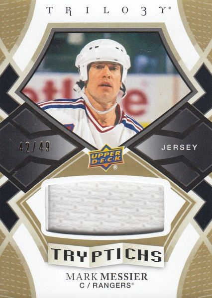 jersey karta MARK MESSIER 18-19 Trilogy Tryptichs /49