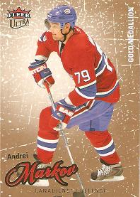 paralel karta ANDREI MARKOV 08-09 Fleer Ultra Gold Medallion číslo 38