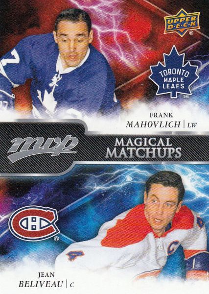 insert karta MAHOVLICH/BELIVEAU 18-19 MVP Magical Matchups číslo MM-17