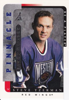 paralel karta STEVE YZERMAN 96-97 Pinnacle Link 2 History číslo LTH-9B