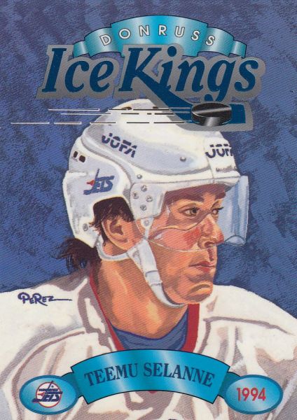 insert karta TEEMU SELANNE 93-94 Donruss Ice Kings číslo 10 of 10