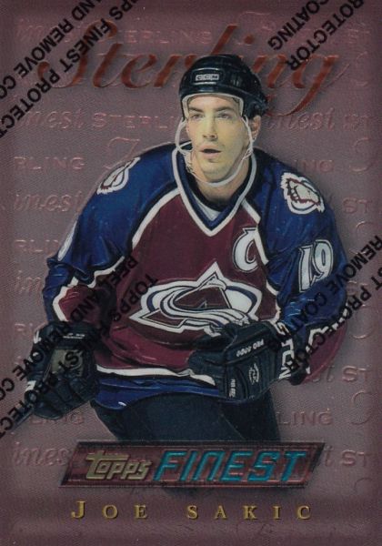 insert karta JOE SAKIC 95-96 Topps Finest Sterling Bronze číslo 15