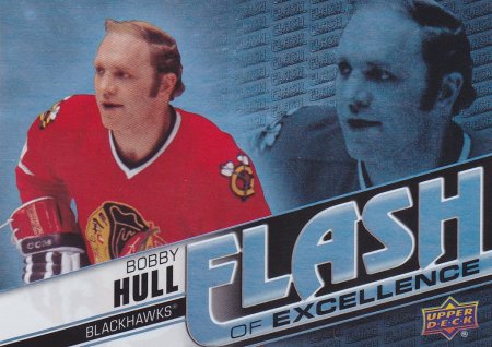 insert karta BOBBY HULL 15-16 UD Overtime Flash of Excellence číslo FOE-16