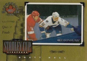 insert karta BRETT HULL 97-98 Canadian Ice Stanley Cup Scrapbook /2000