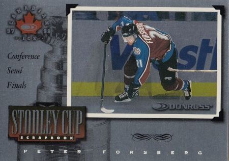insert karta PETER FORSBERG 97-98 Canadian Ice Stanley Cup Scrapbook /1500