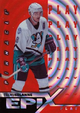 insert karta TEEMU SELANNE 97-98 Pinnacle Epix Play Orange číslo E15